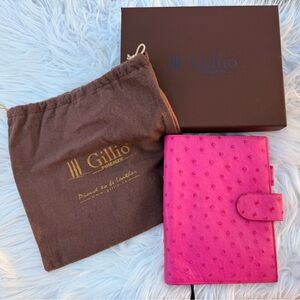 Used Gillio Appunto, B6 Real Ostrich Fuchsia (First Quality)